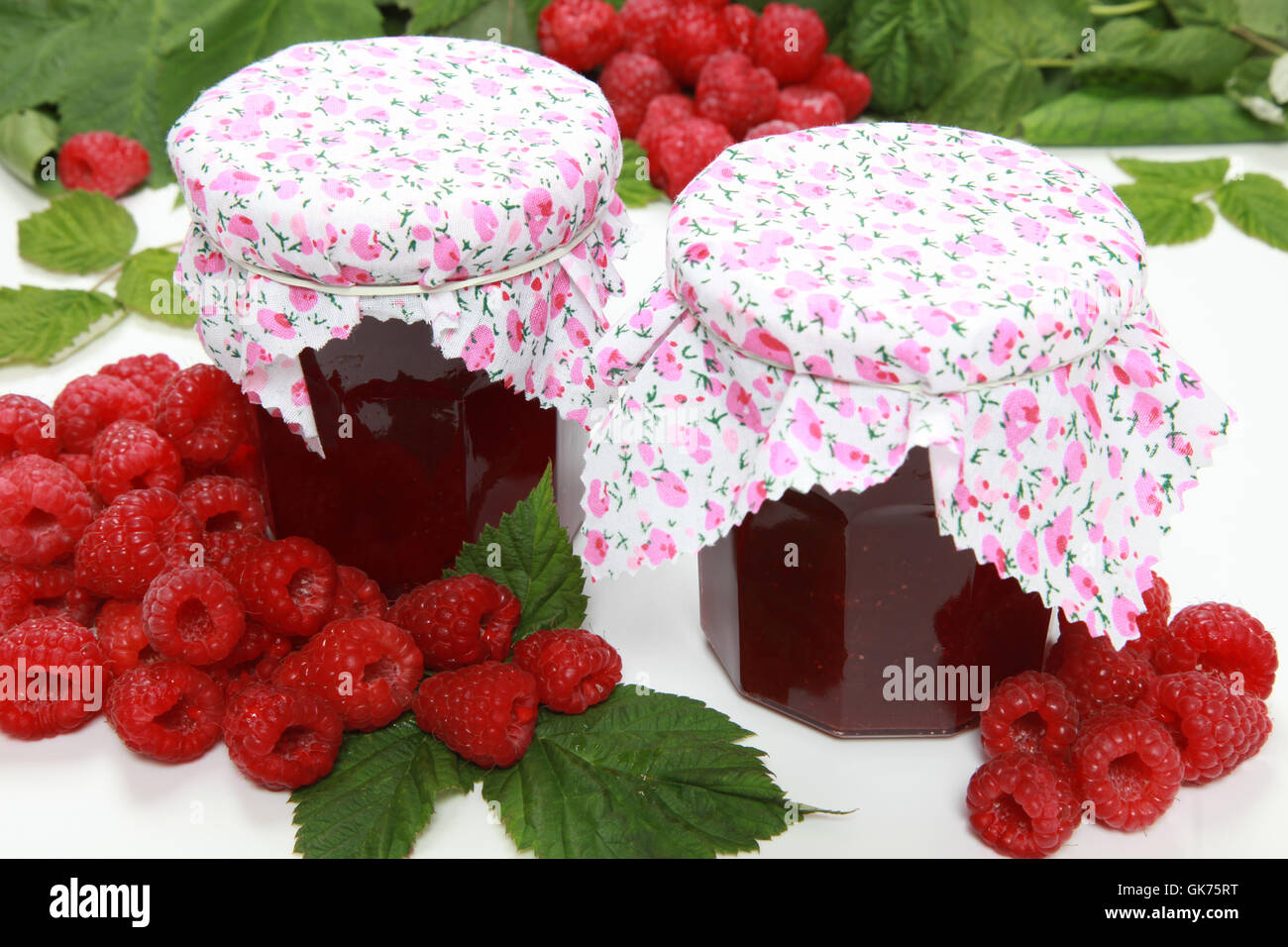 marmellata di lamponi Foto Stock