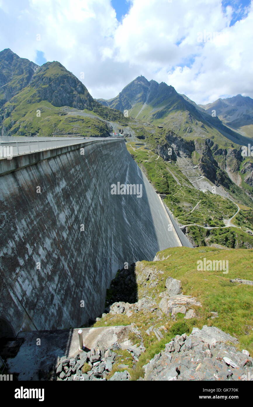 Alpi diga svizzera Foto Stock