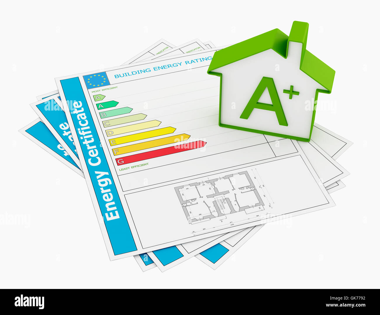 Costruzione casa energia Foto Stock