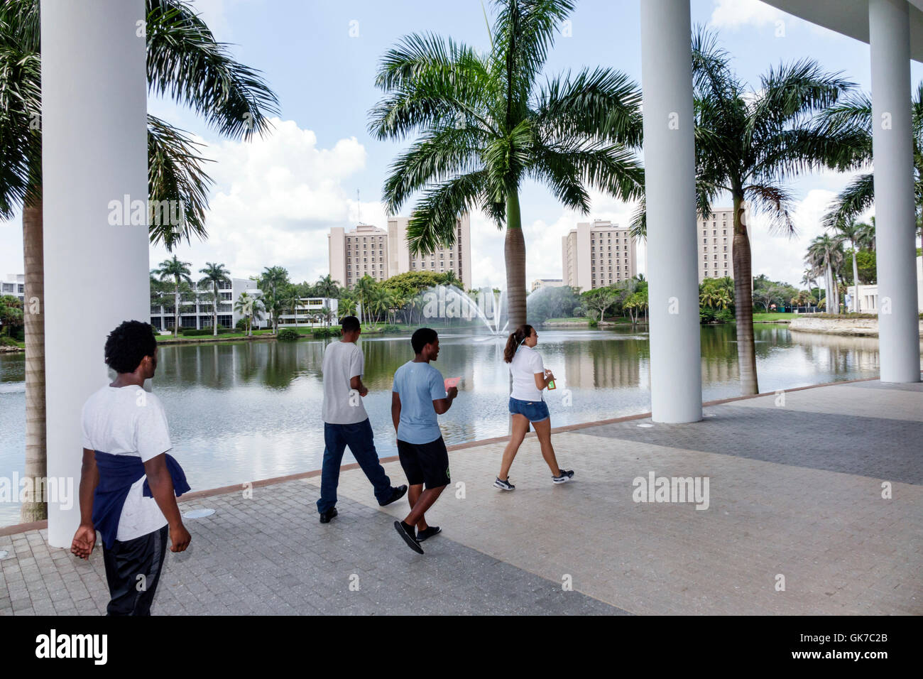 Miami Florida,Coral Gables,University of Miami,UM,istruzione superiore,campus,Student Activities Center,Donna Shalala Student Center,edificio,esterno,OSC Foto Stock