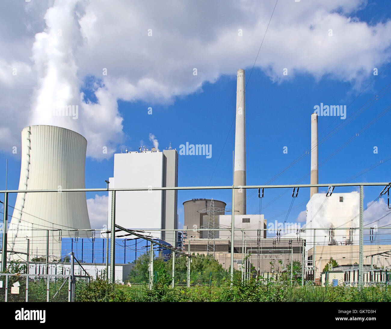 La stazione di alimentazione del carbone della stazione di alimentazione di energia Foto Stock