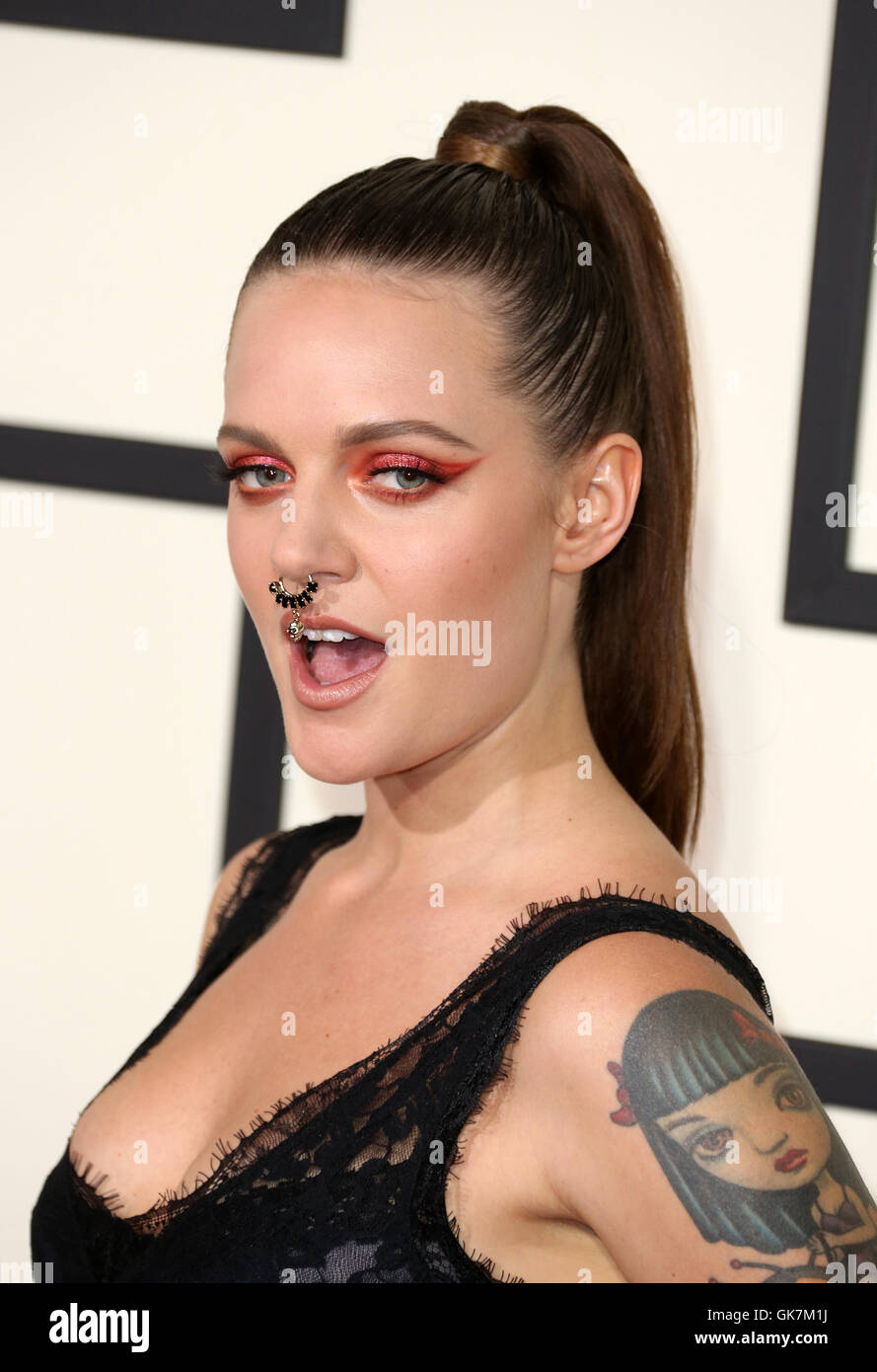 58Th Annual Grammy Awards - Gli arrivi con: Tove0 dove: Los Angeles, California, Stati Uniti quando: 14 Feb 2016 Foto Stock