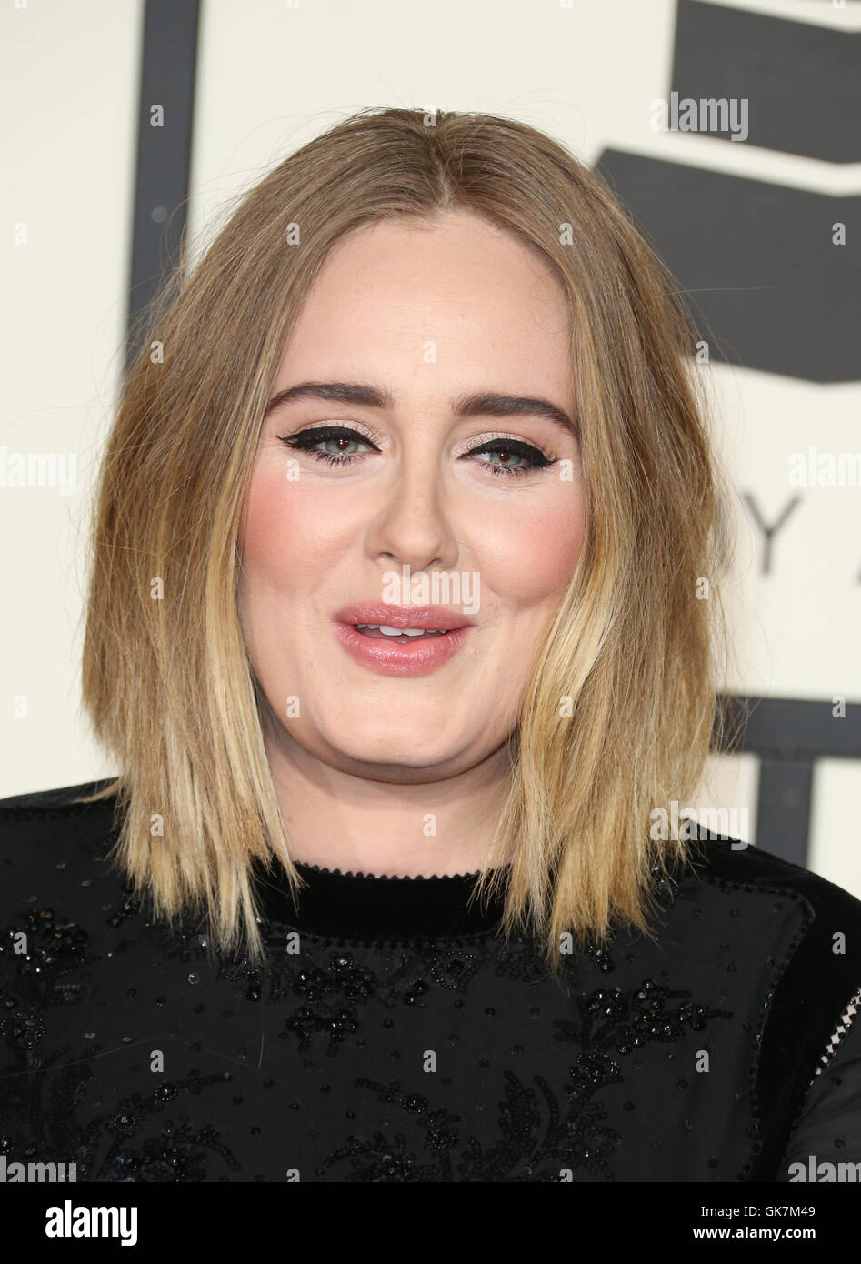 58Th Annual Grammy Awards - Gli arrivi con: Adele Adkins dove: Los Angeles, California, Stati Uniti quando: 14 Feb 2016 Foto Stock