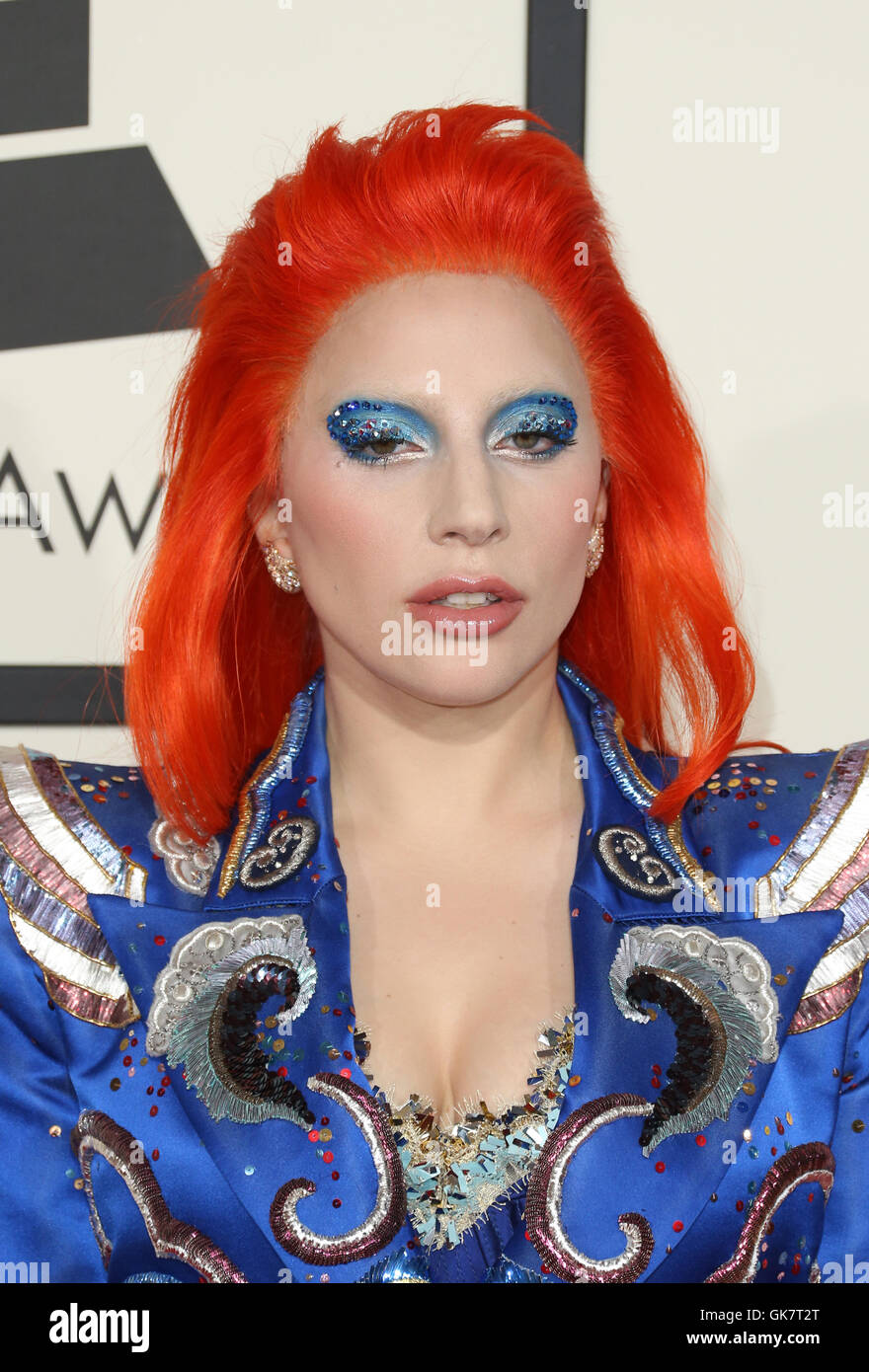 58Th Annual Grammy Awards - Gli arrivi con: Lady Gaga dove: Los Angeles, California, Stati Uniti quando: 14 Feb 2016 Foto Stock