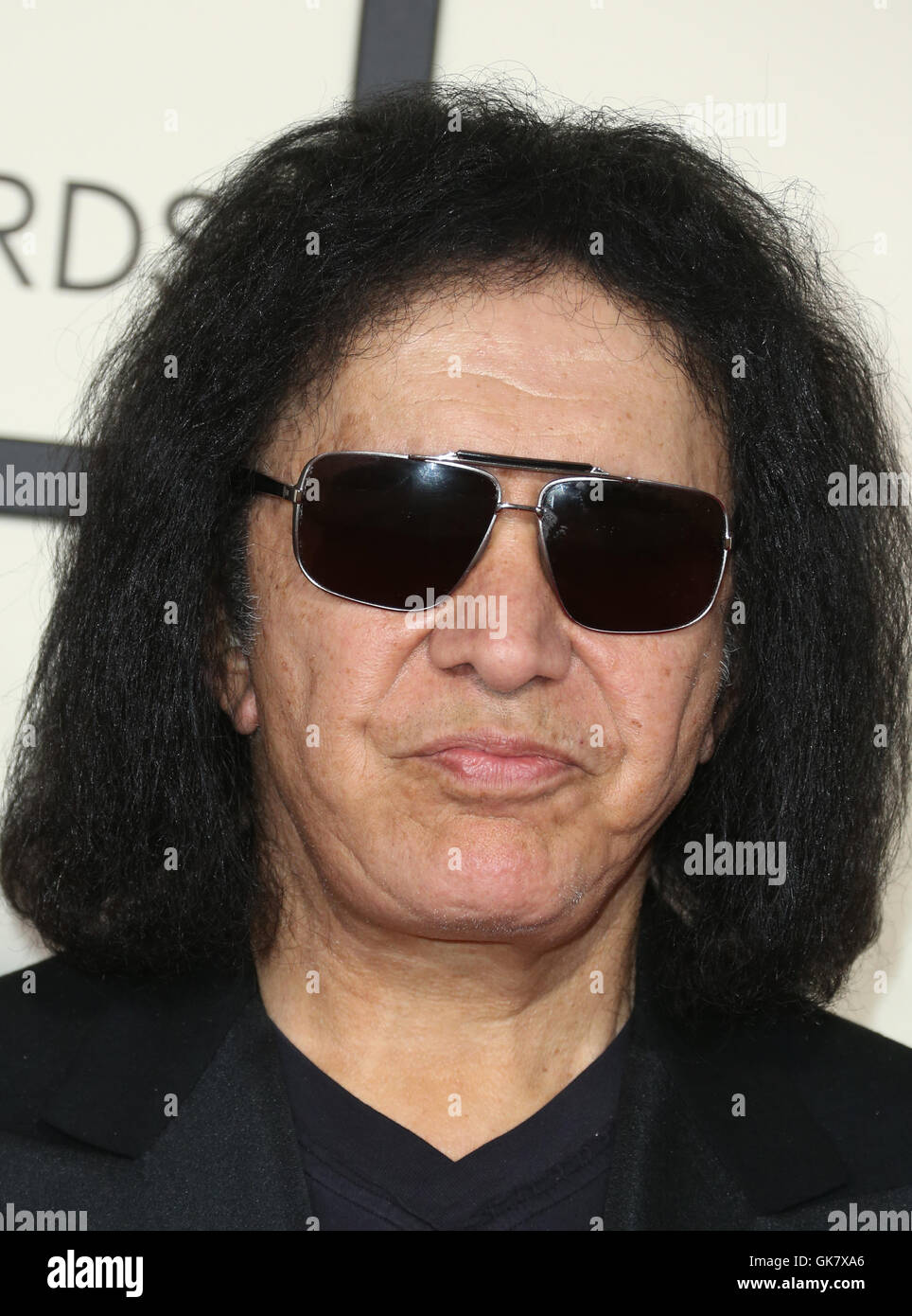 58Th Annual Grammy Awards - Gli arrivi con: Gene Simmons dove: Los Angeles, California, Stati Uniti quando: 14 Feb 2016 Foto Stock