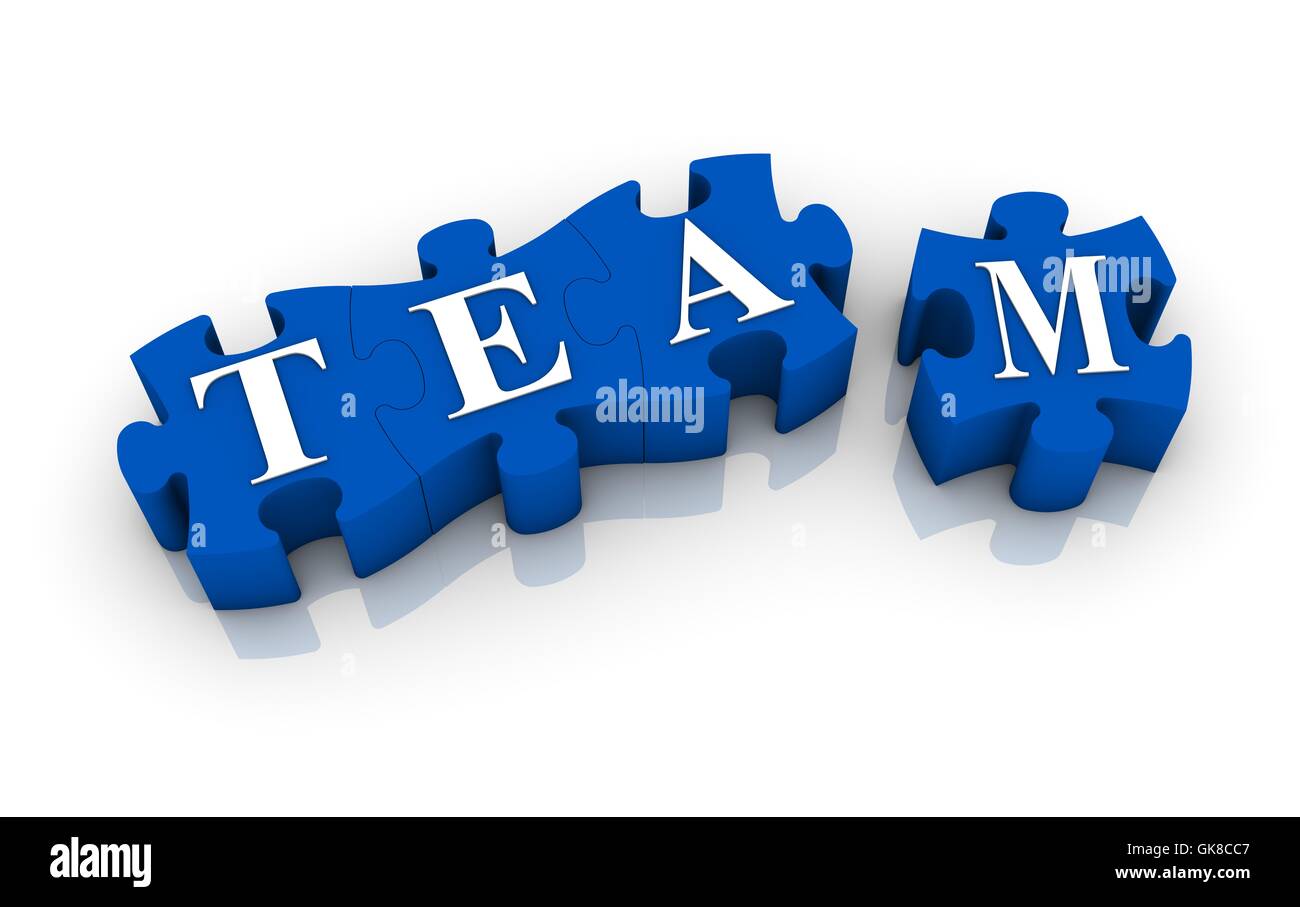 Mettere insieme un team Foto Stock