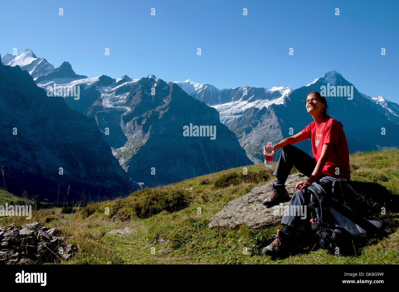 Alta Montagna escursione nell Oberland bernese Foto Stock