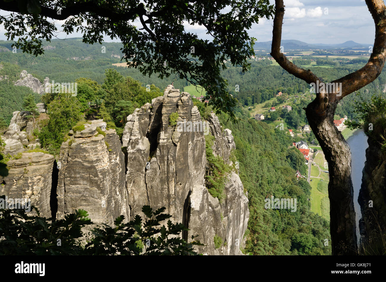 Sassonia elbe bastion Foto Stock