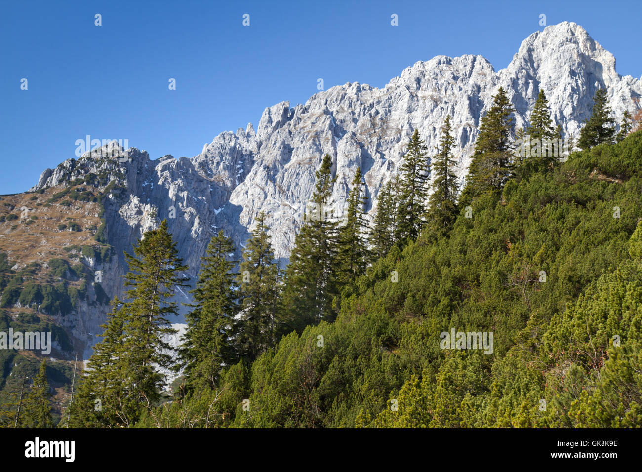Escursioni in montagna in Zahmer Kaiser,alto adige,Austria Foto Stock
