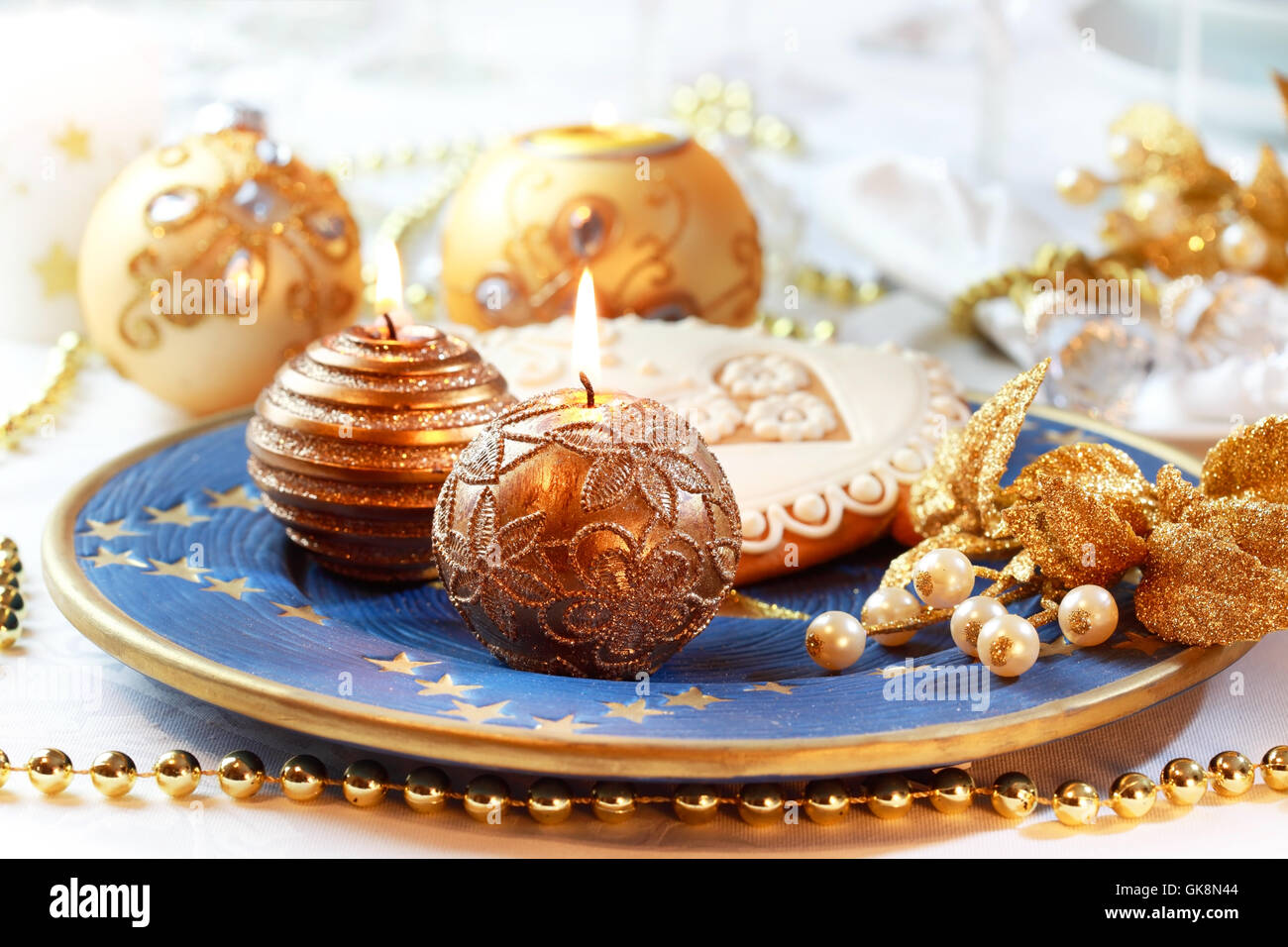 torta dolce blu Foto Stock