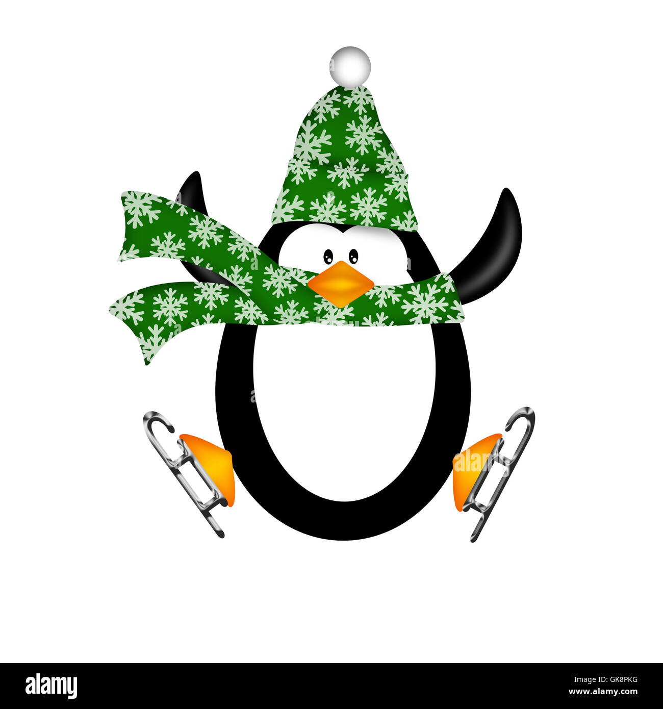 Inverno penguin fiocchi di neve Foto Stock