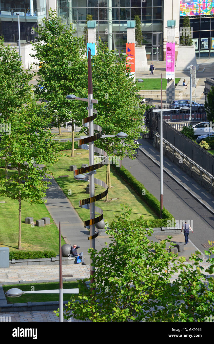 Fuori dai tribunali, Belfast, Irlanda del Nord, Regno Unito Foto Stock