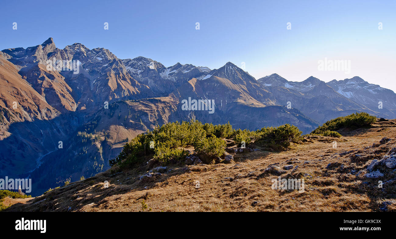 Allgau montagne delle Alpi Foto Stock