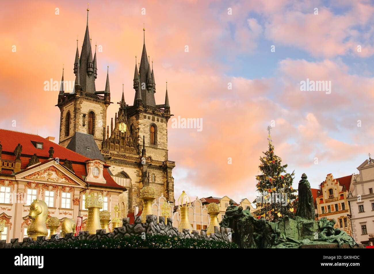 Mercato natalizio di Praga - Praga mercatino di Natale 01 Foto Stock