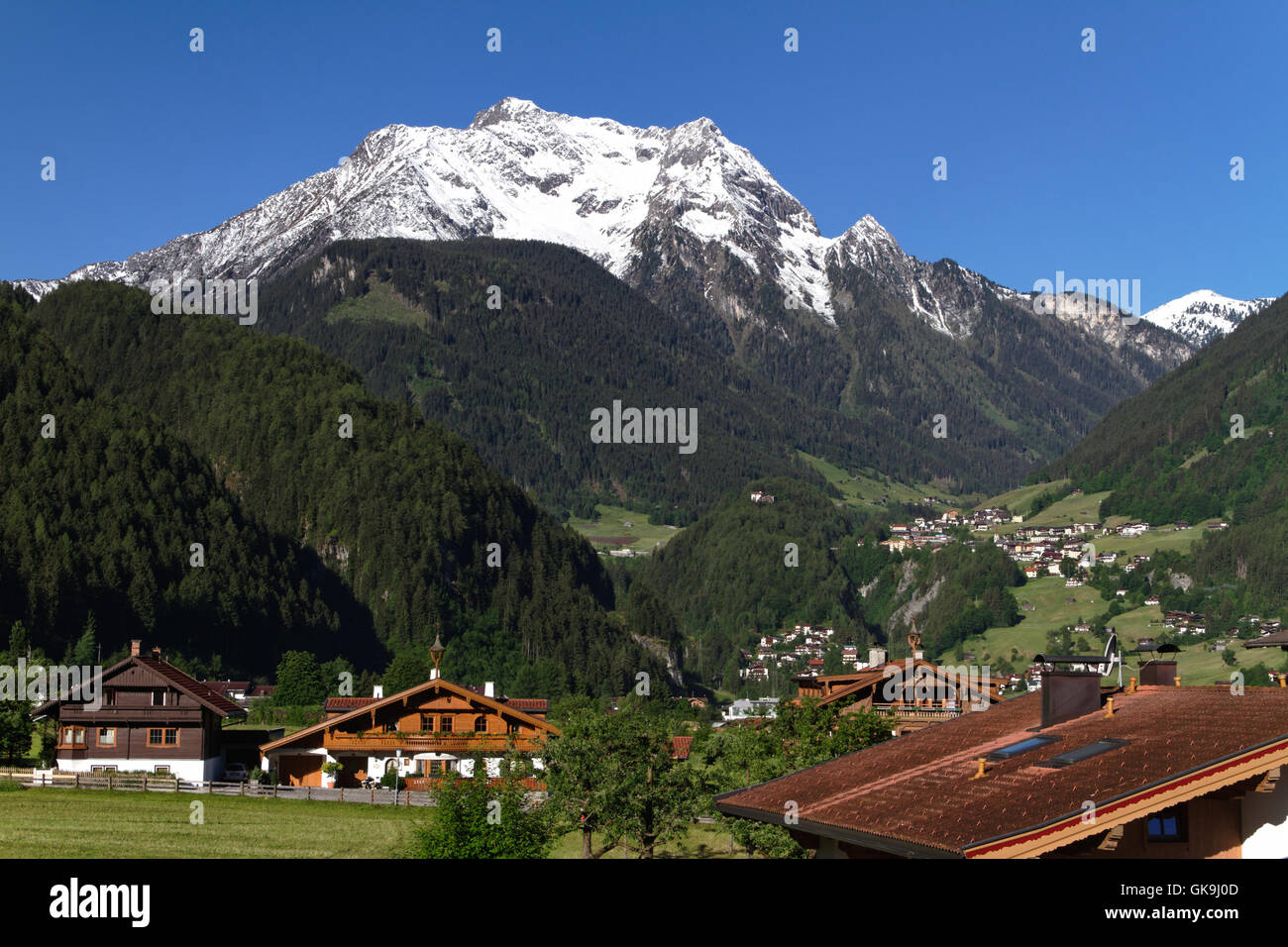 Montagne alpi austriaci Foto Stock