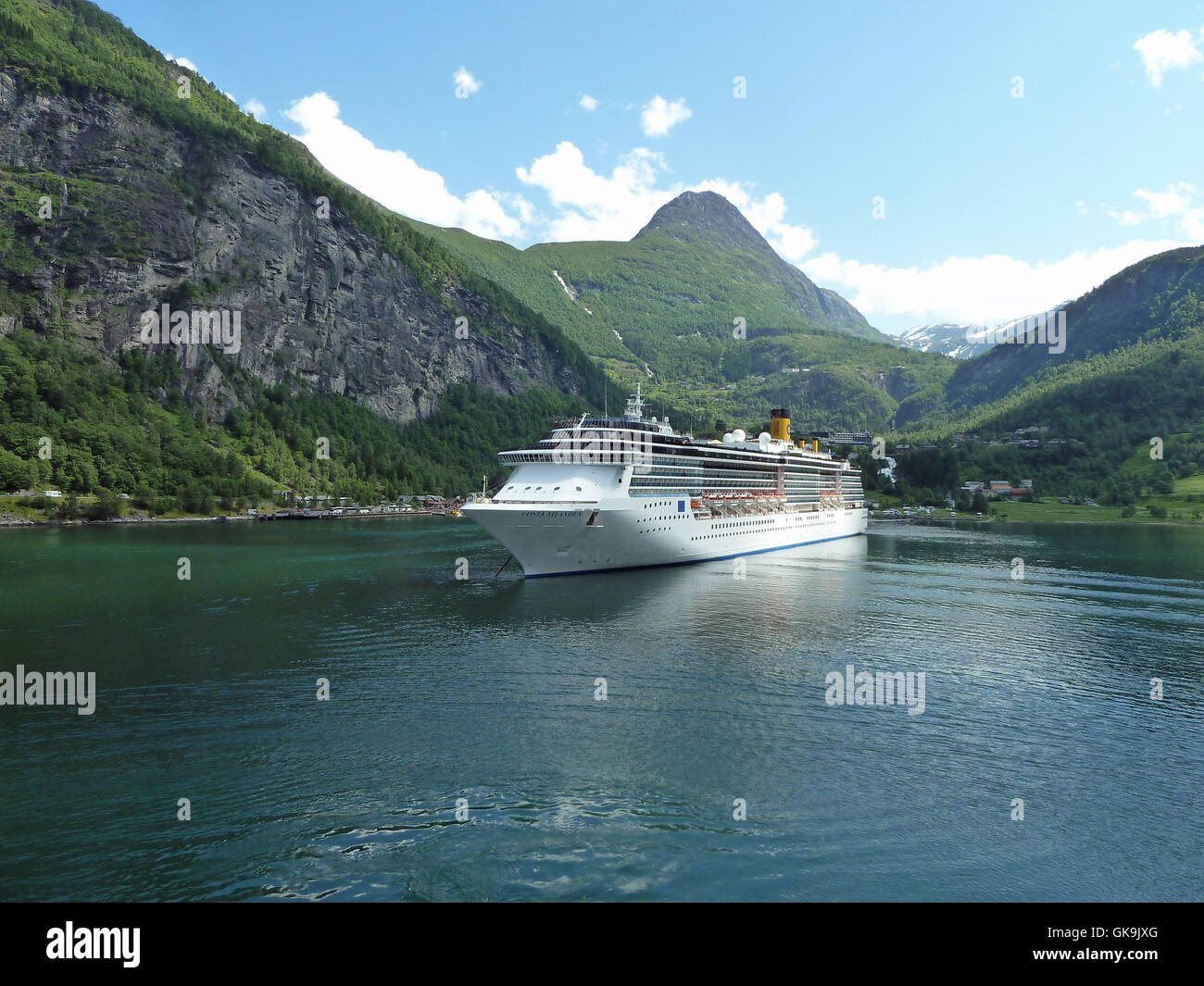 Porto di montagne della Norvegia Foto Stock