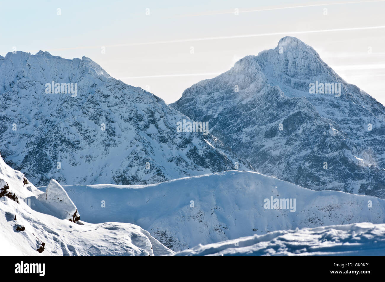 Monti Tatra in inverno,paesaggio invernale in montagna Foto Stock