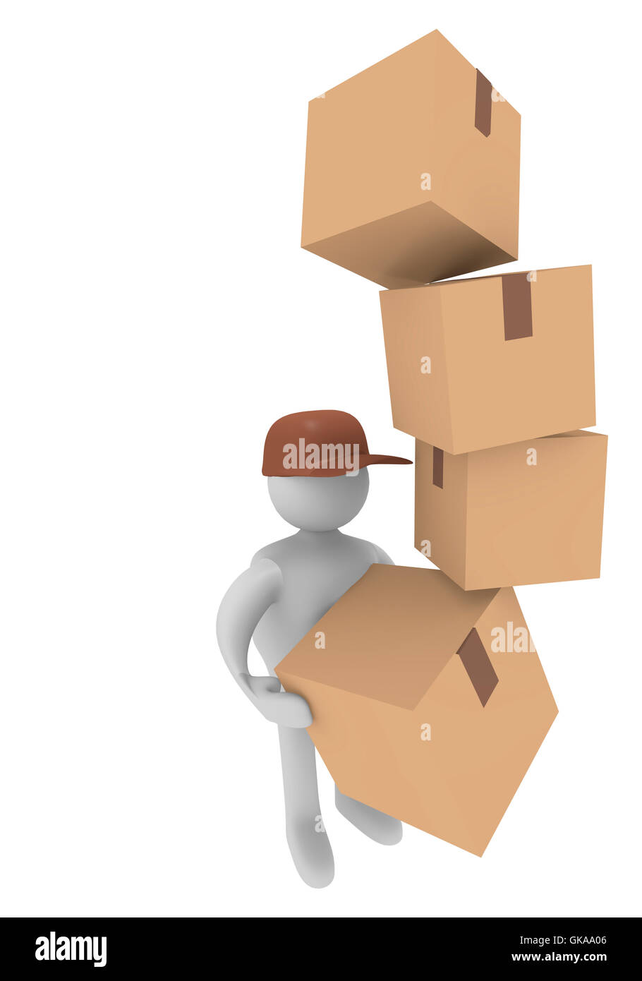 Il liberatore di pacchi,immagine 3D Foto Stock