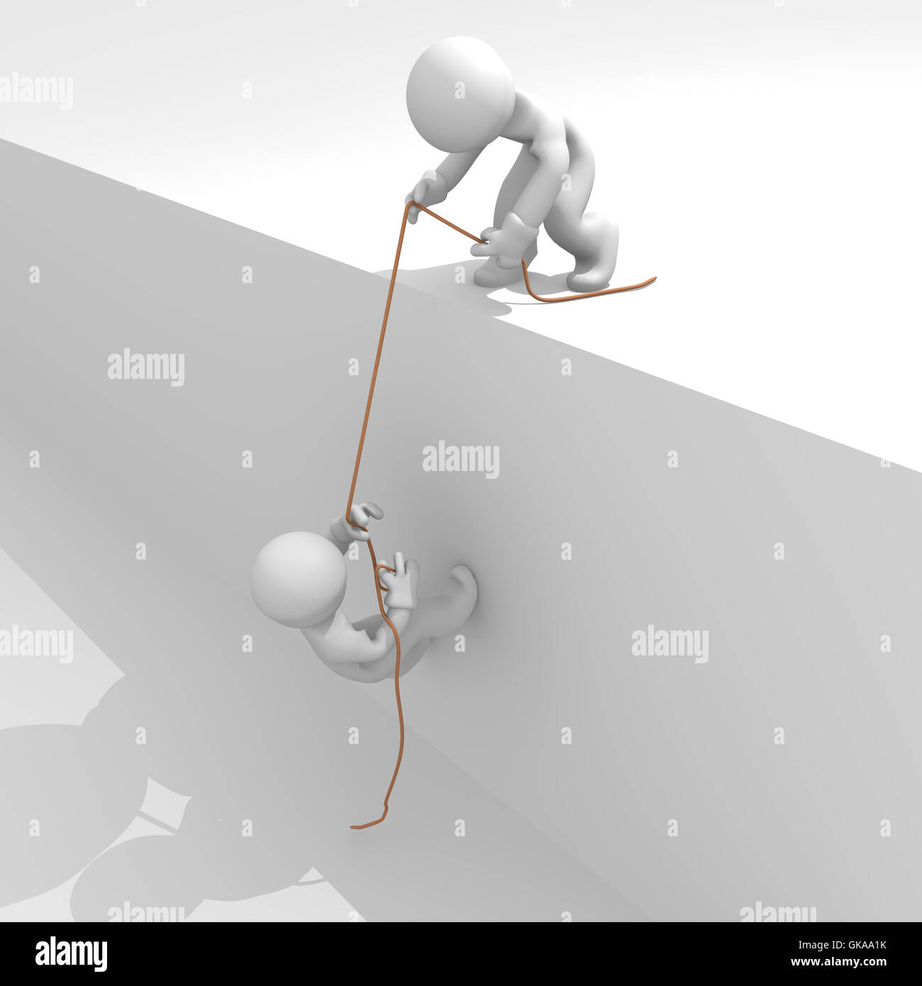 Mano,forti insieme,immagine 3D Foto Stock