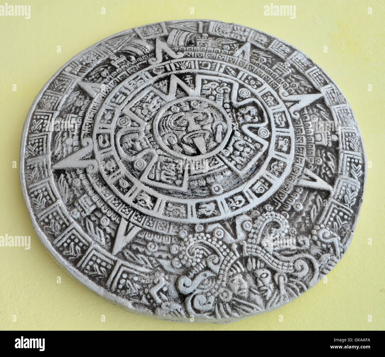 Isolate il calendario maya Foto Stock