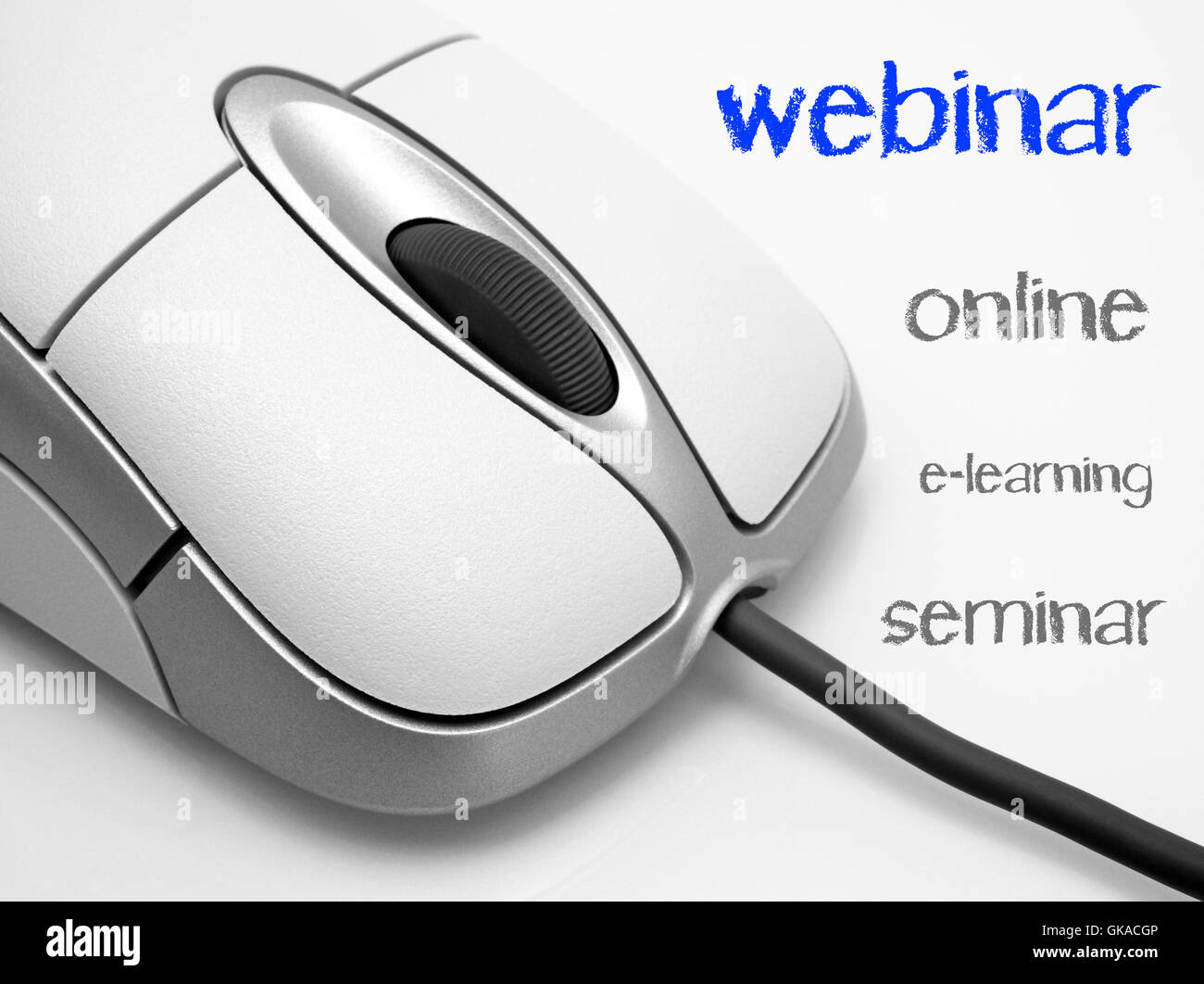 Webinar - di e-learning online seminario Foto Stock