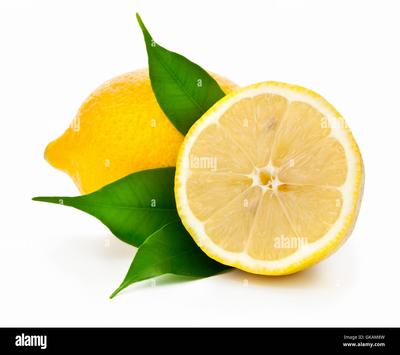 Il verde delle foglie frutti Foto Stock