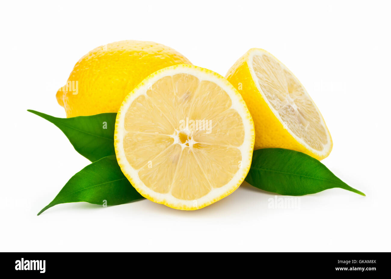 Il verde delle foglie frutti Foto Stock