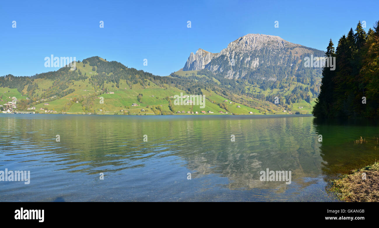 Turismo svizzera del lago artificiale Foto Stock