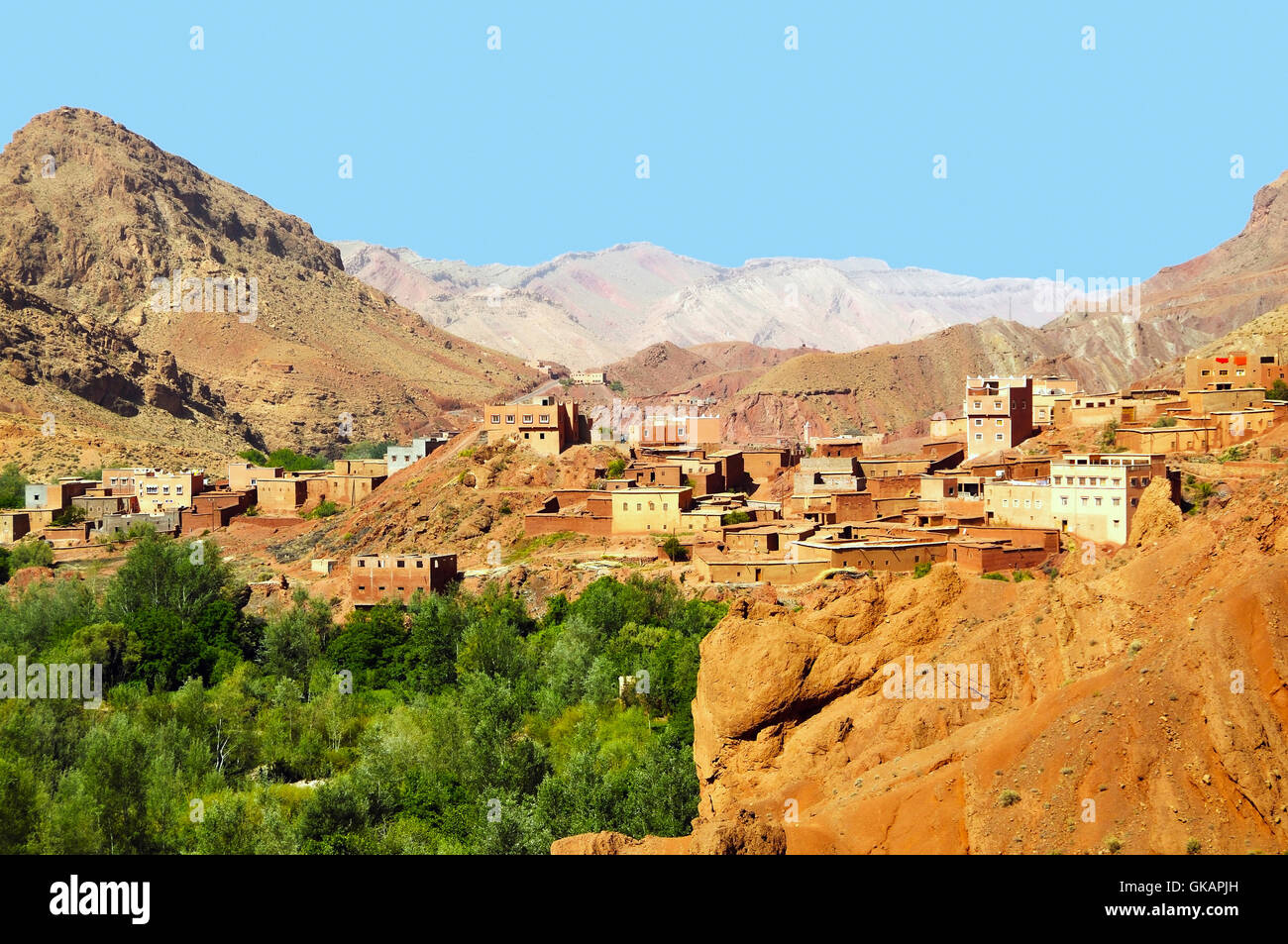 Città del Marocco casbah di villaggio Foto Stock