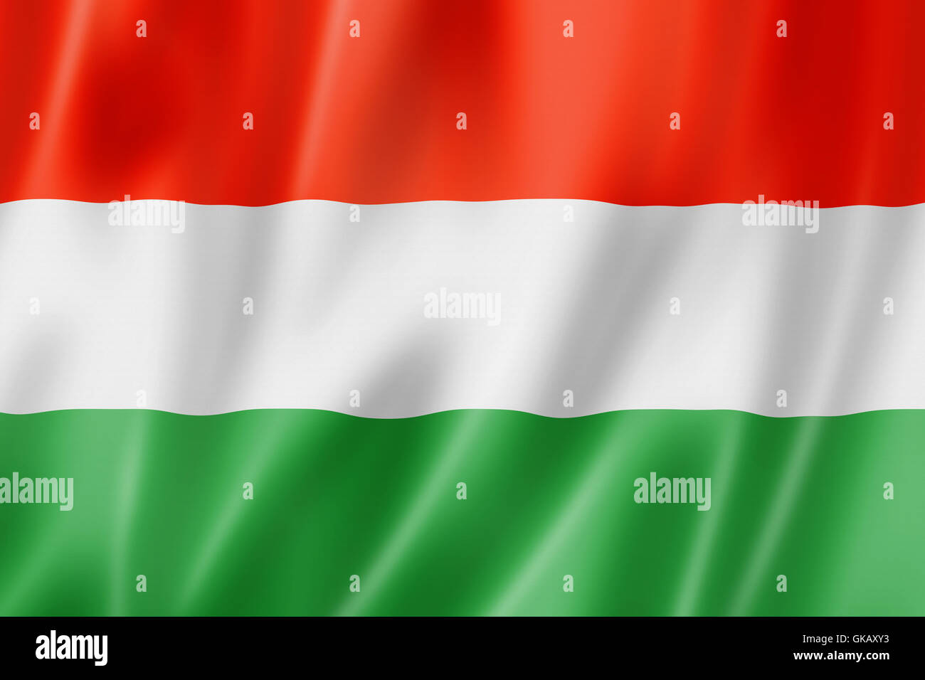 Bandiera Ungheria tessili Foto Stock