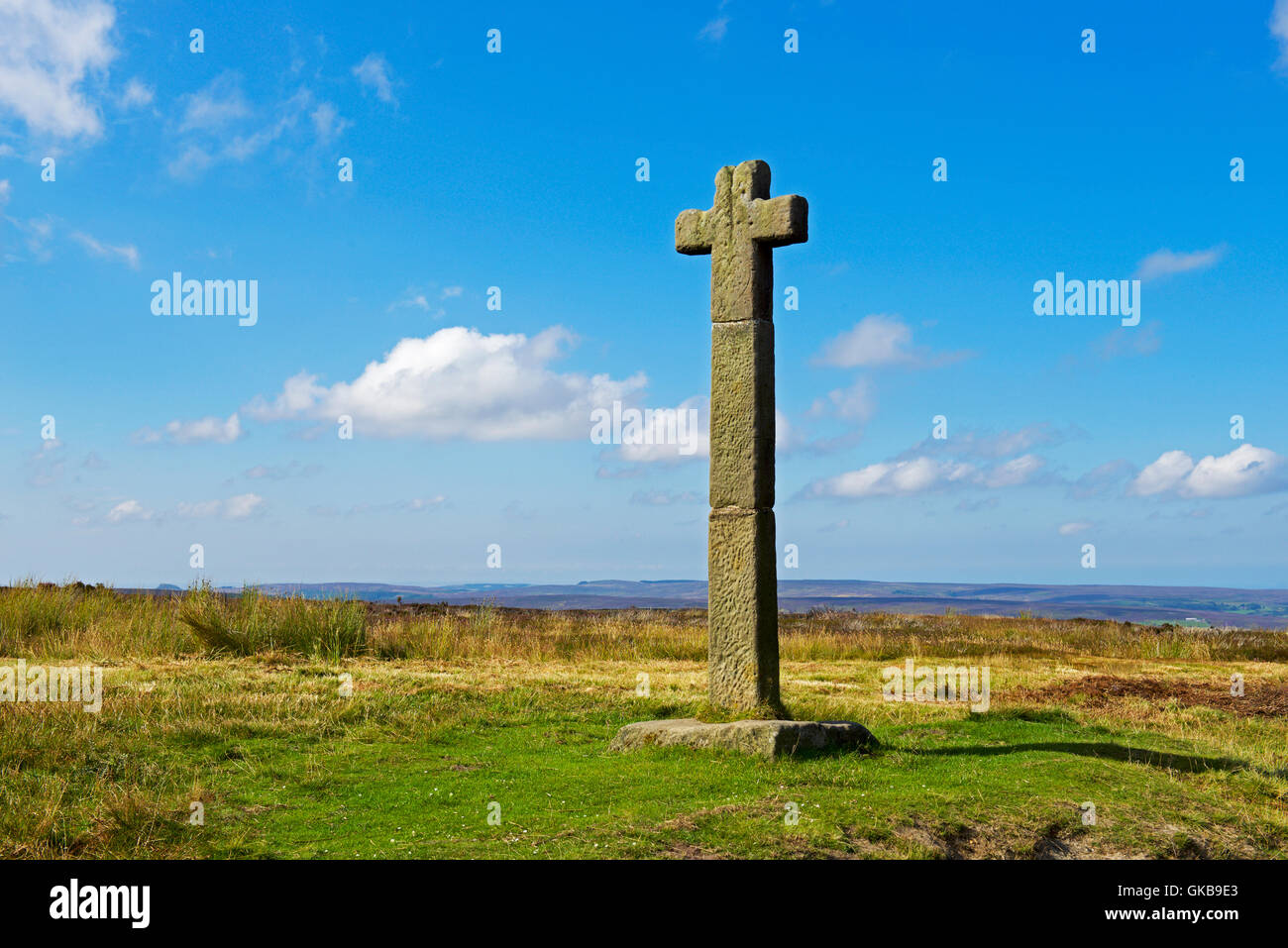 Ralph Croce sul Westerdale Moor, North York Moors National Park North Yorkshire, Inghilterra, Regno Unito Foto Stock