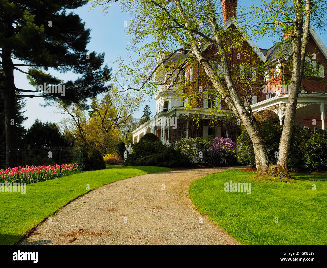 Mansion, Marsh-Billings-Rockefeller National Historical Park, Woodstock, Vermont, USA Foto Stock