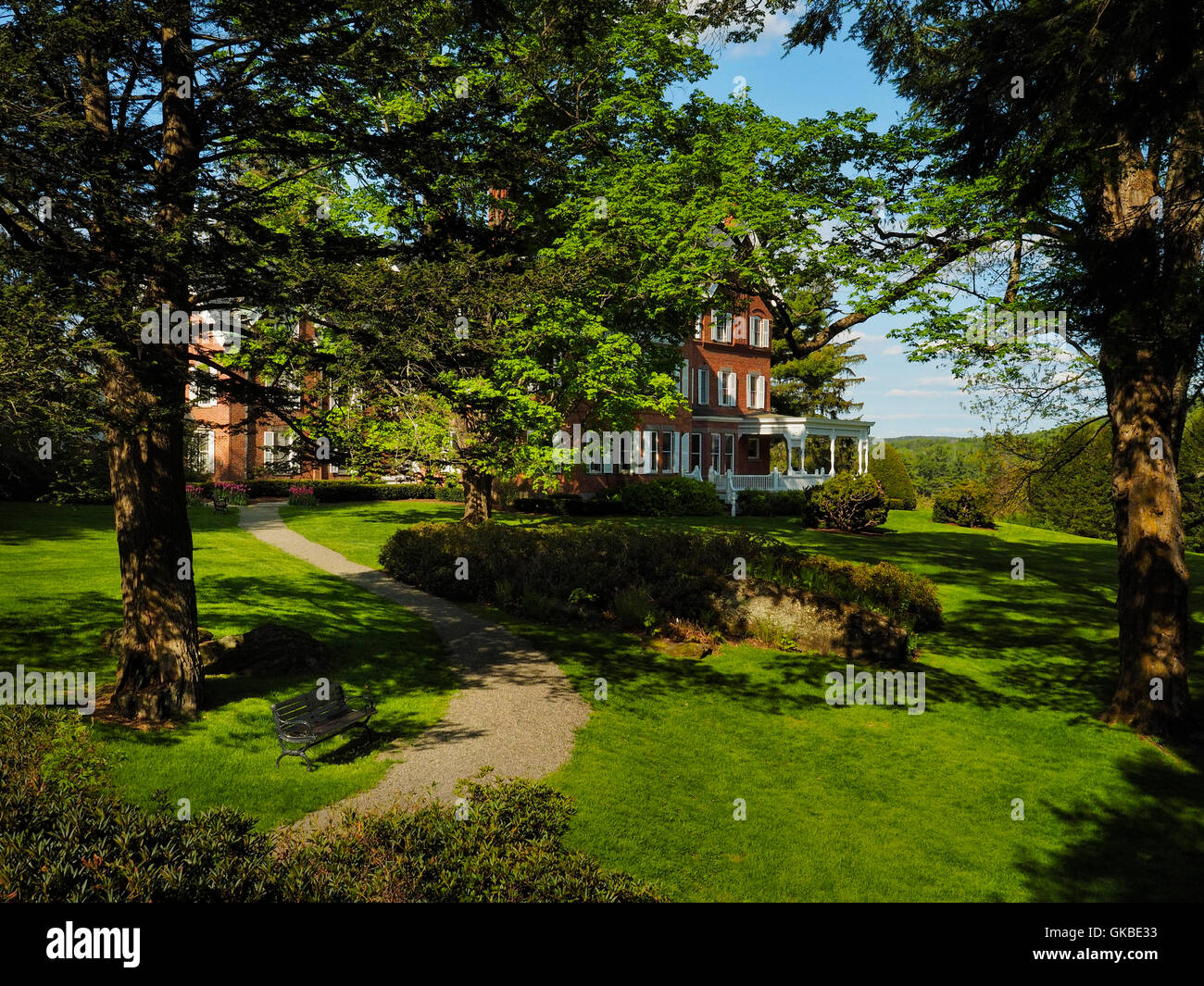 Mansion, Marsh-Billings-Rockefeller National Historical Park, Woodstock, Vermont, USA Foto Stock