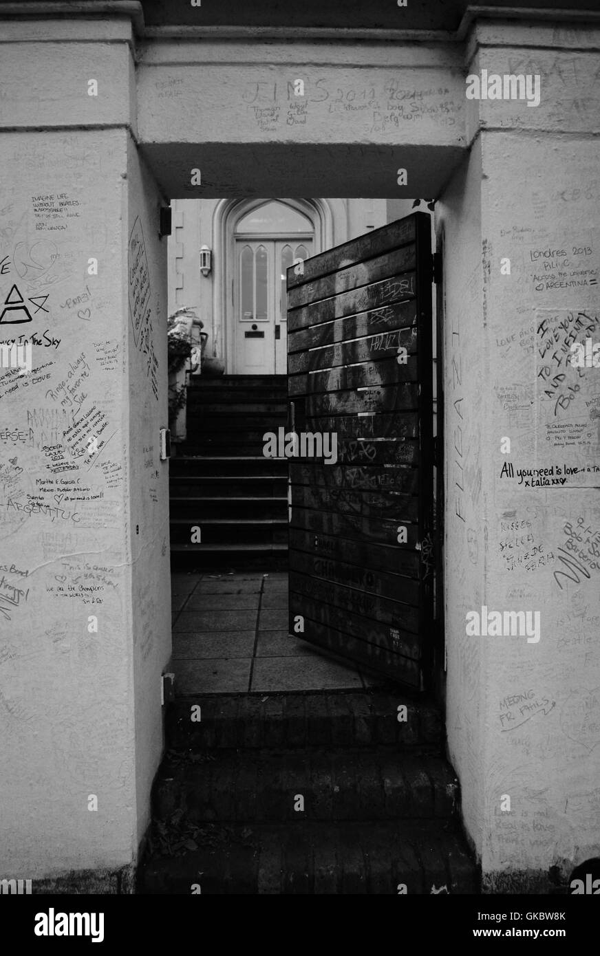 Ingresso di un studio su Abbey Road London Inghilterra England Foto Stock