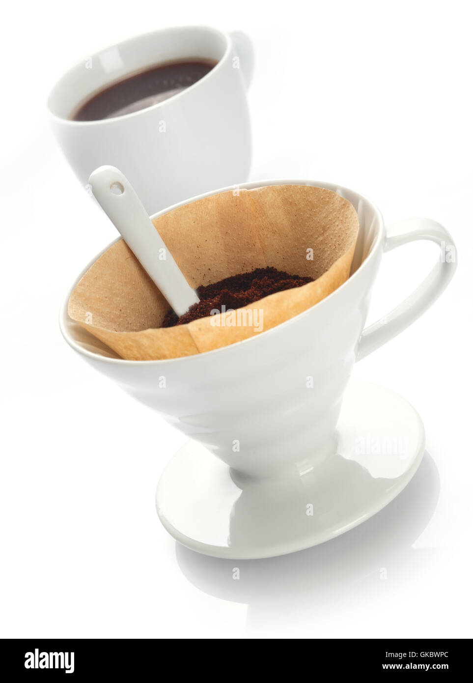 bere della tazza di caffè Foto Stock