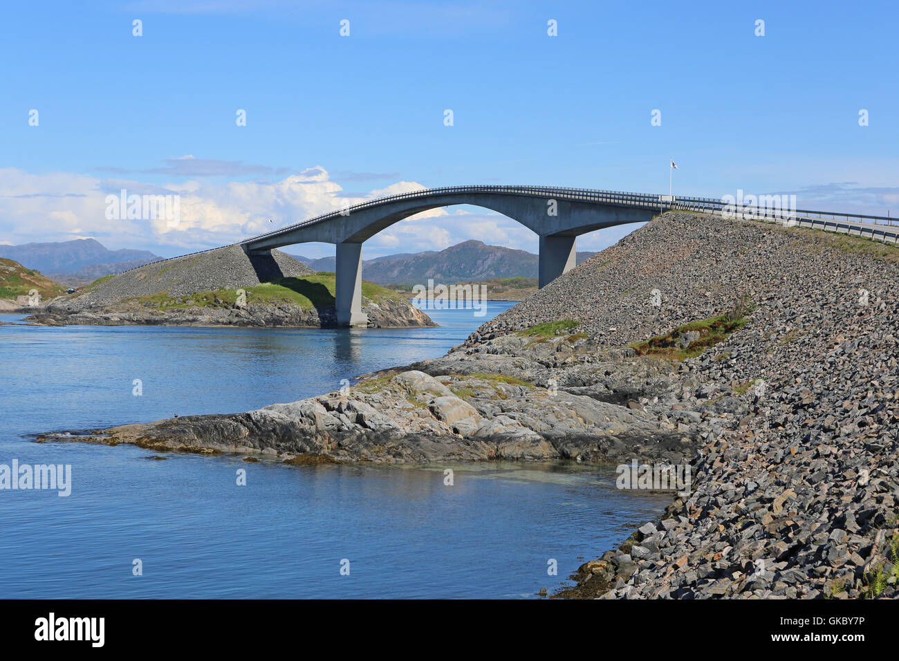 Atlanterhavsvegen (Atlantic road) in Norvegia Foto Stock