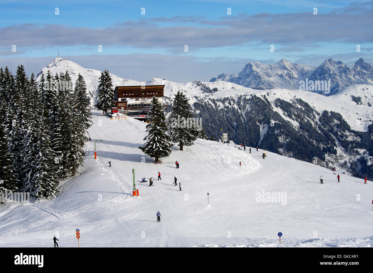 Sport invernali - kitzbuhel alpi Foto Stock