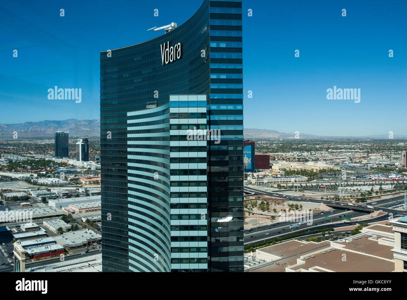 Il Il Vdara hotel dall'aria Resort Hotel di Las Vegas Foto Stock