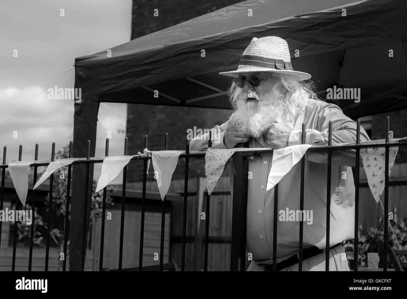 Blisworth, Northamptonshire 13 agosto 2016. Blisworth Canal Festival, il Grand Union Canal. La folla godendo la bella calda ci Foto Stock