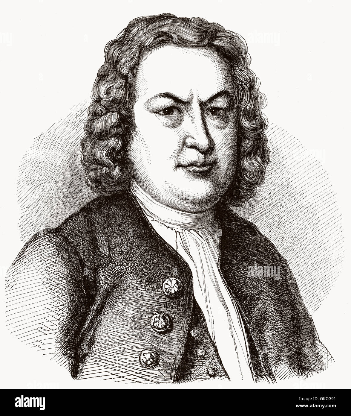 Johann Sebastian Bach, 1685-1750, del compositore tedesco Foto Stock