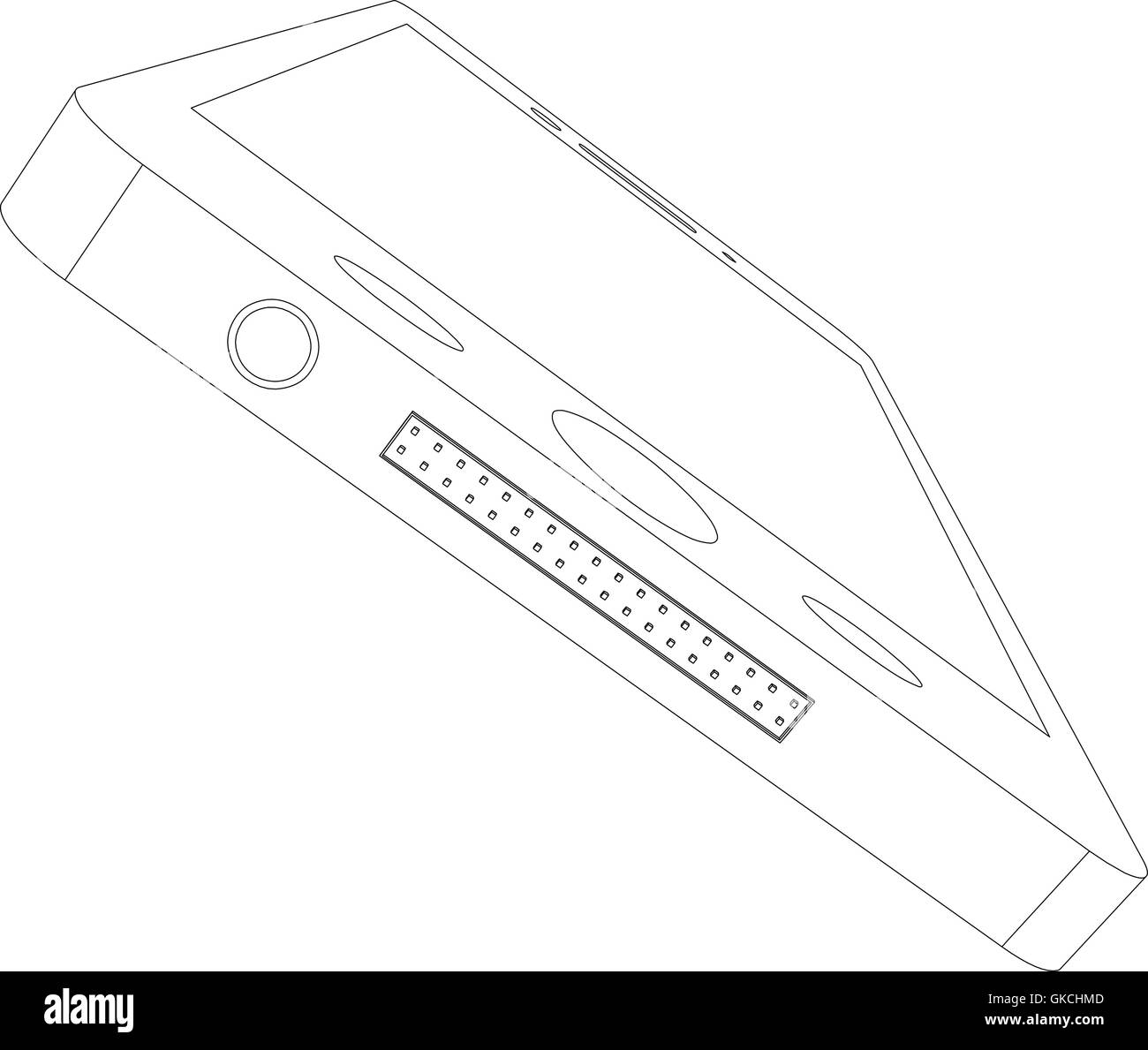 Smart phone schizzo Illustrazione Vettoriale