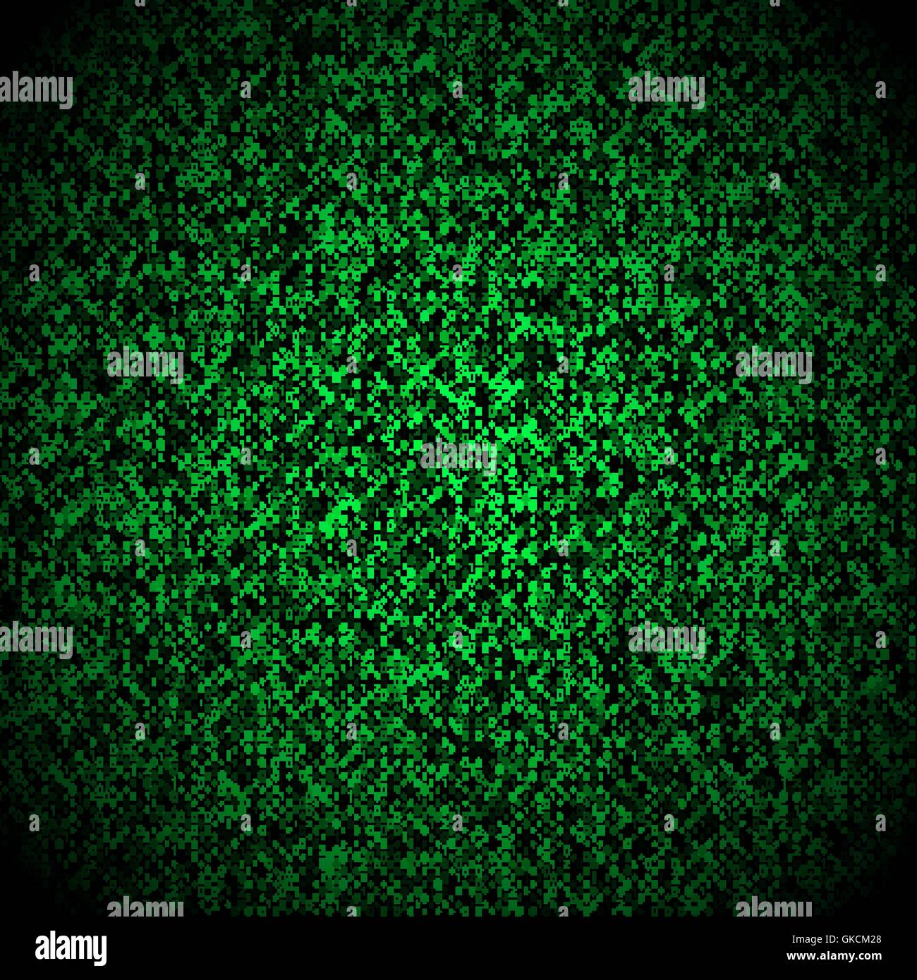 Sfondo di matrice con i simboli di verde, motion blur. Vettore Illustrazione Vettoriale