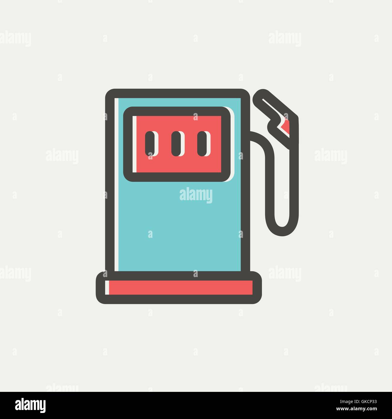 Pompa a gas thin line icona Illustrazione Vettoriale