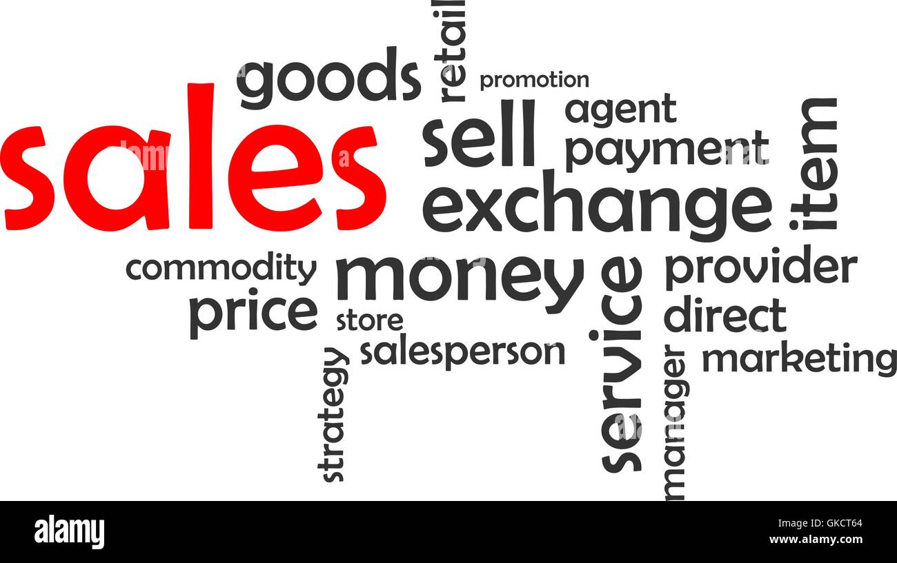 Word cloud - vendite Illustrazione Vettoriale