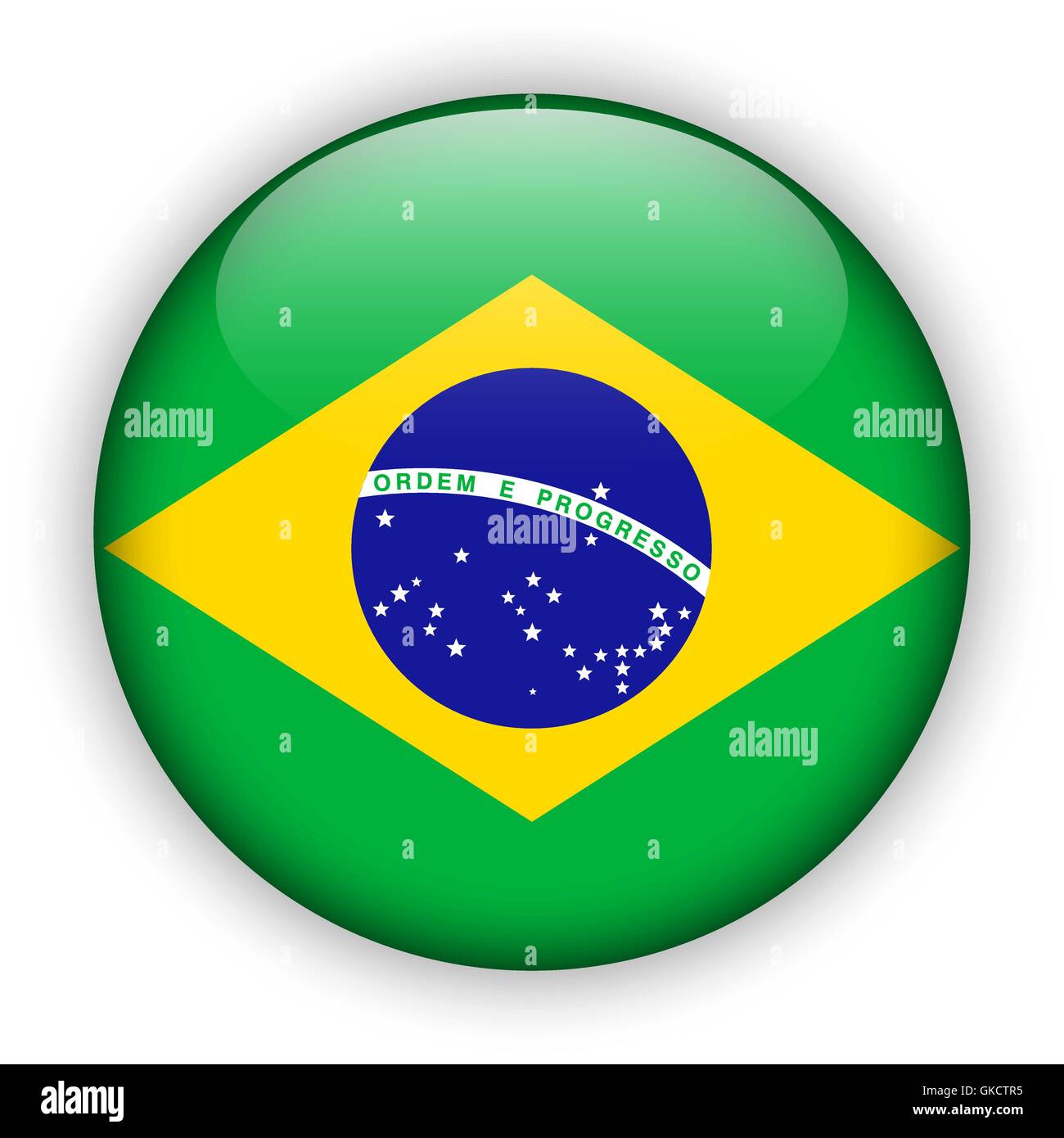 Bandiera Brasile pulsante lucida. mondiali di calcio Immagine e Vettoriale  - Alamy