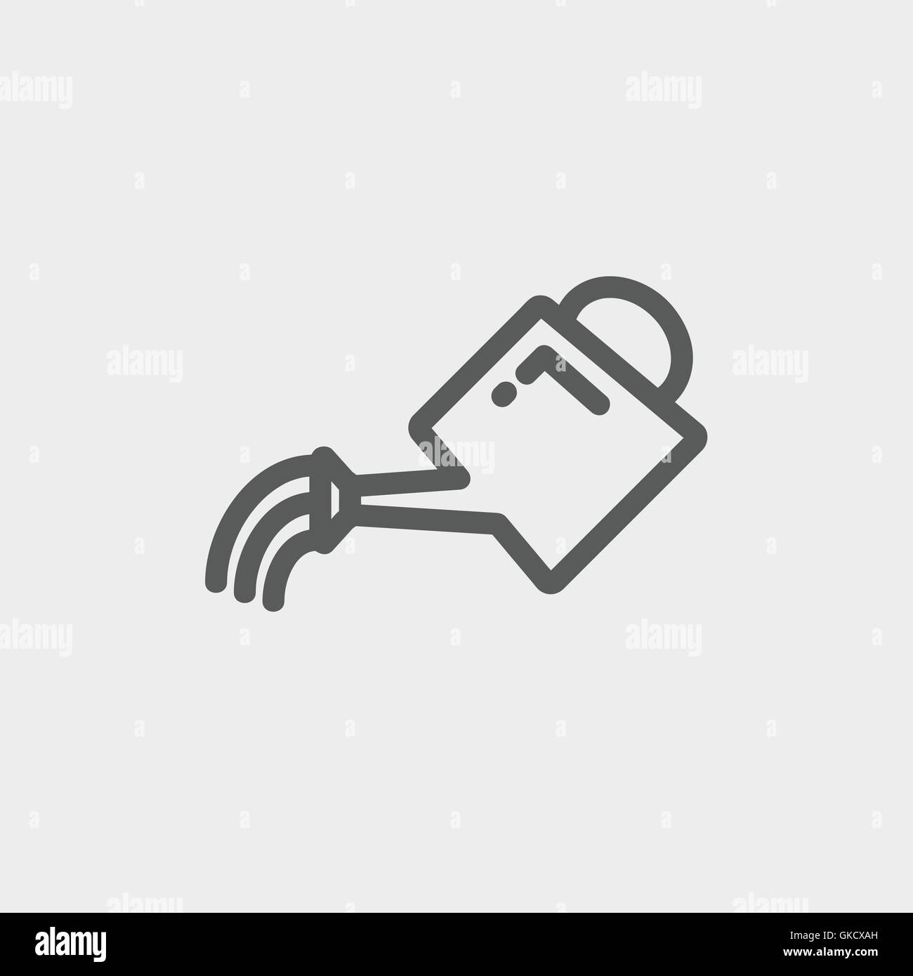 Annaffiatoio thin line icona Illustrazione Vettoriale