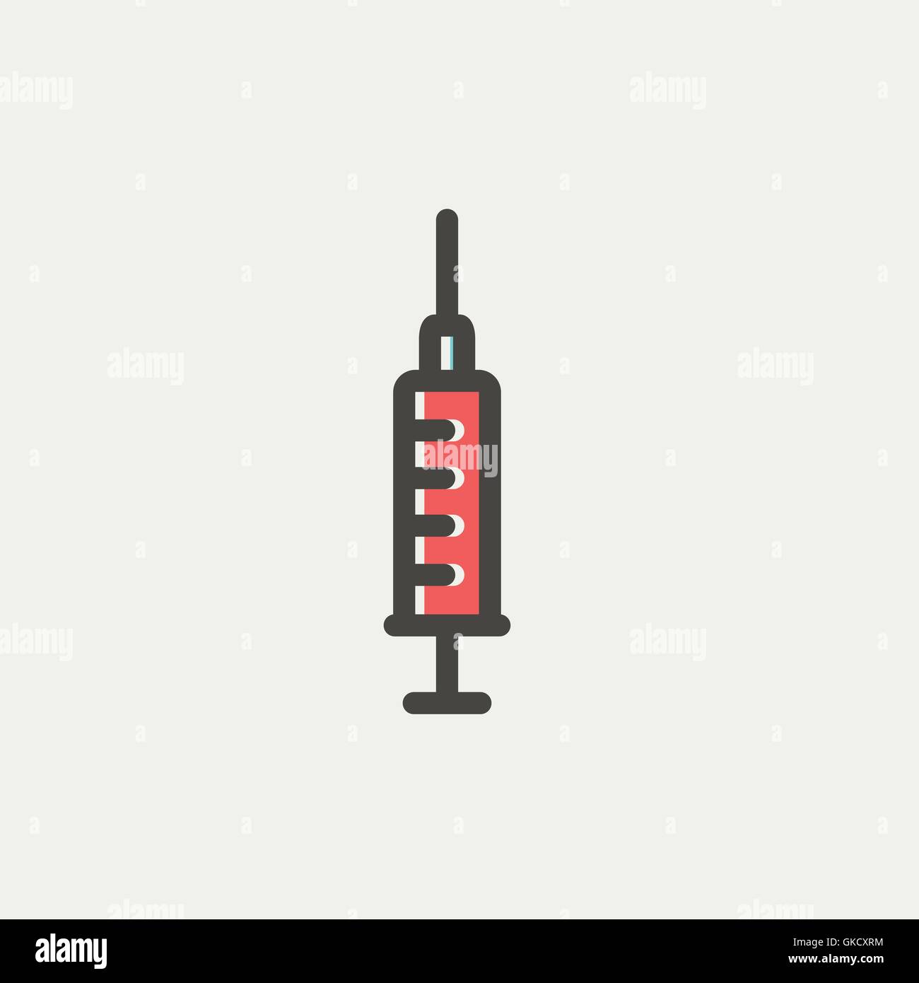 Siringa thin line icona Illustrazione Vettoriale