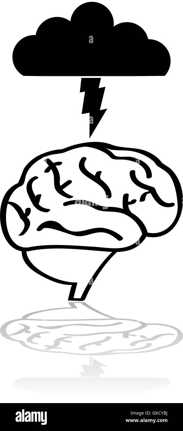 Tempesta di cervello Illustrazione Vettoriale