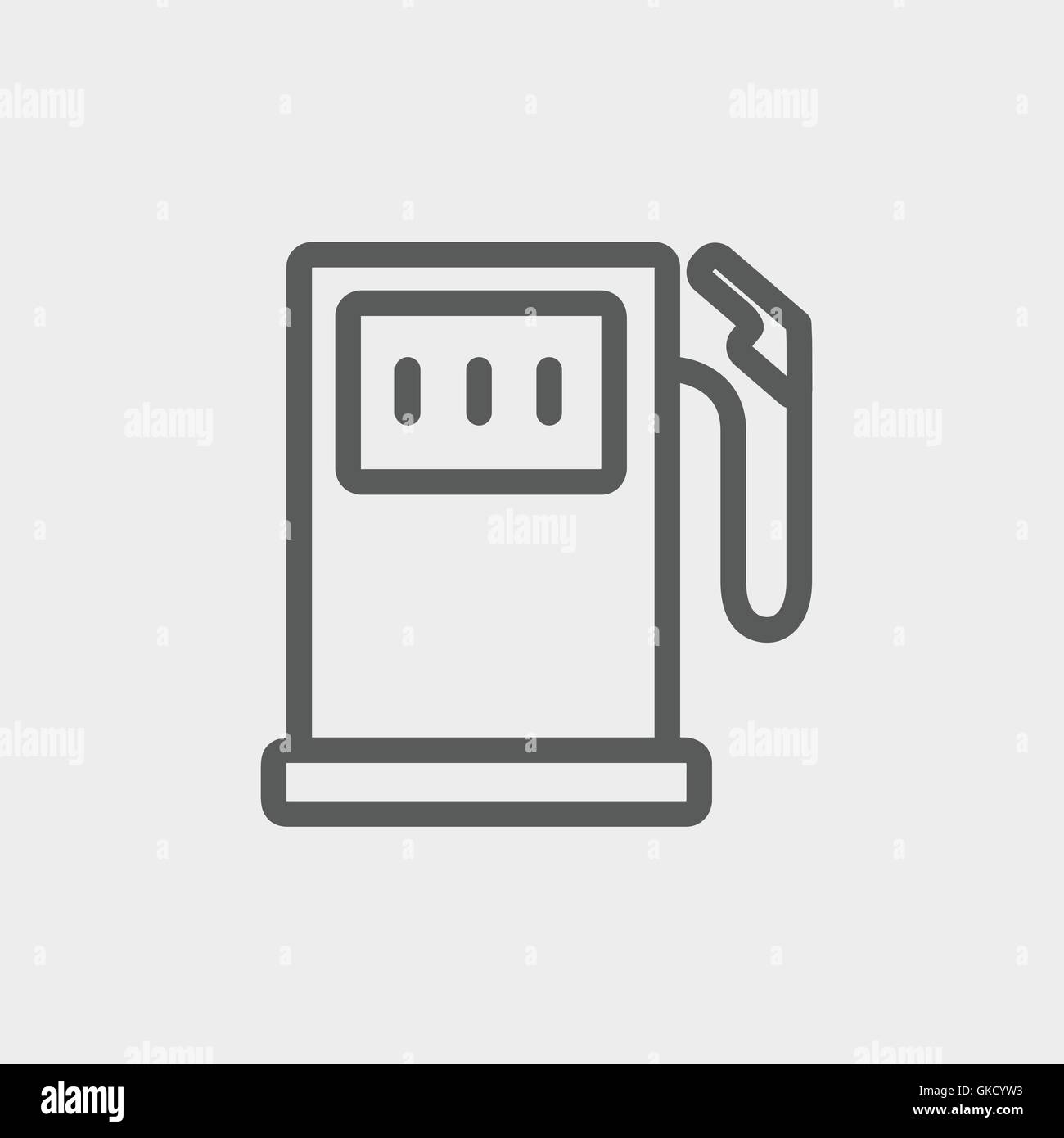 Pompa benzina thin line icona Illustrazione Vettoriale