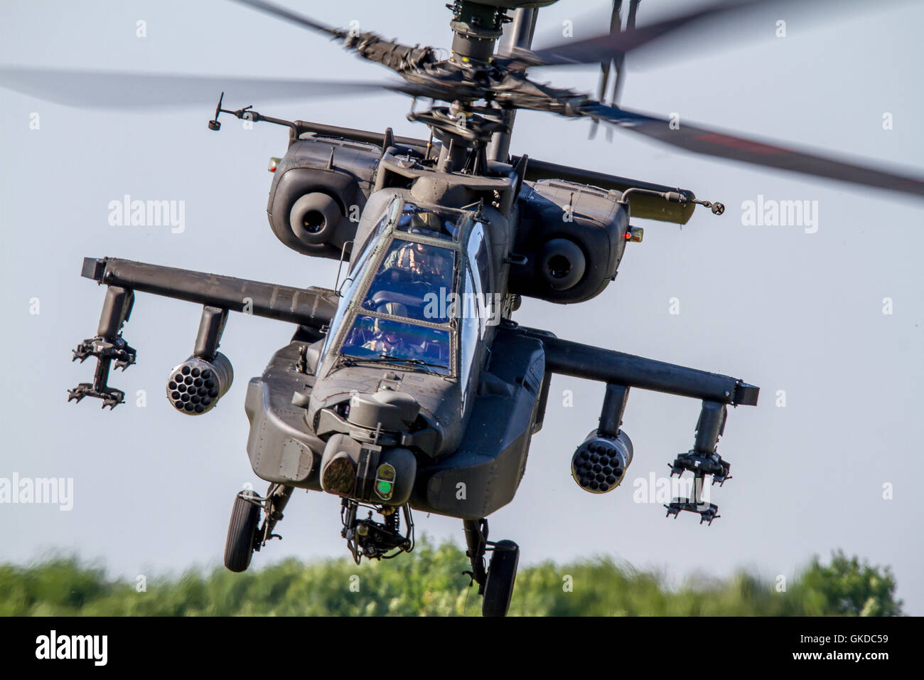 Vista ravvicinata della Westland WAH-64D Apache Foto Stock